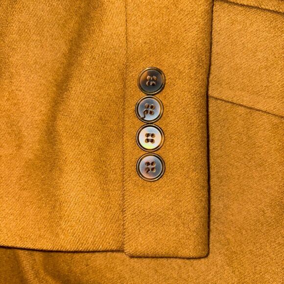 Nathan David 100% Cashmere Sports Coat Blazer Mens No Size Camel 2 Buttons Paris - Picture 6 of 12